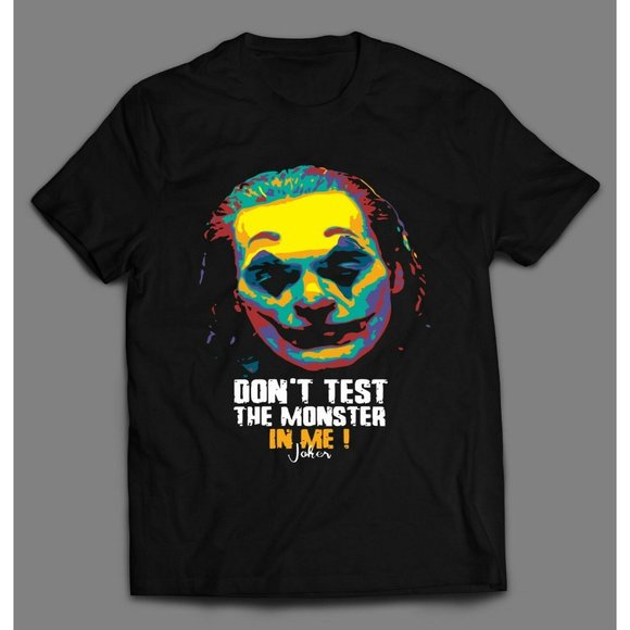 DON'T TEST THE MONSTER JOKER COMIC BOOK SHIRT - Picture 2 of 2